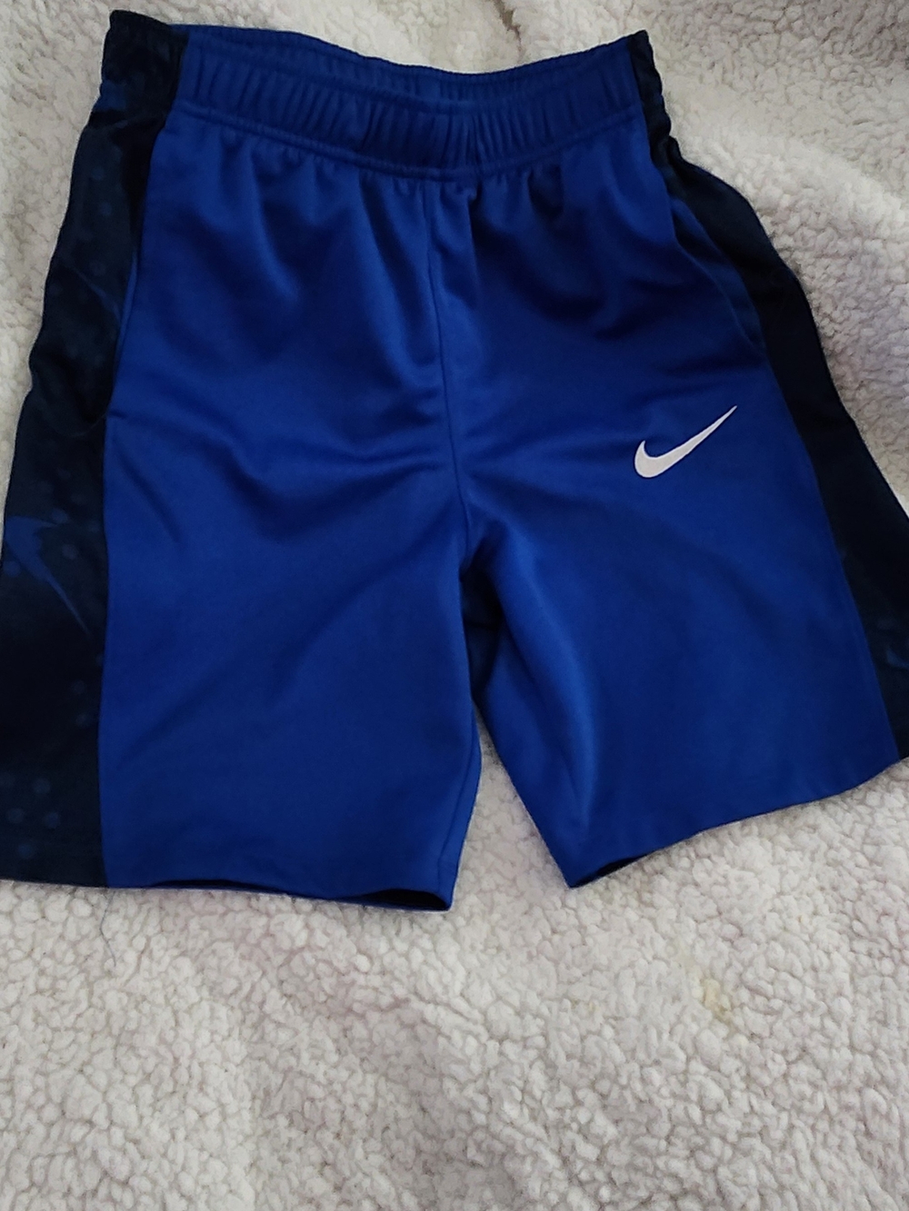 Nike Blue Running Shorts with White Swoosh Dri-fit